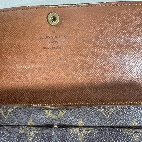 Louis Vuitton Sarah Brown Monogram Long Wallet Authentic Brown with dust pouch - Picture 12 of 16